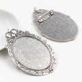 30x40mm Oval Alloy Brooch Pendant Bezel Tray Settings For DIY Jewelry Accessories view 4