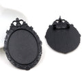 30x40mm Oval Alloy Brooch Pendant Bezel Tray Settings For DIY Jewelry Accessories view 3