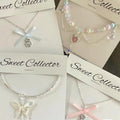 Korean Style Faux Pearl Heart Bow Choker Necklace Sweet Fresh Feminine Collarbone Jewelry view 4