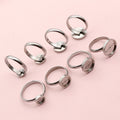 High Quality Stainless Steel 6/8/10/12mm Inner Diameter Ring Cabochon Base Settings For DIY Jewelry view 2
