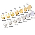 Stainless Steel 10-25mm Inner Diameter Gold Ring Gemstone Settings DIY Jewelry Findings view 2