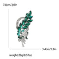 Alloy Rhinestone Large Wheat Brooch For Women's Clothing Decoration view 6