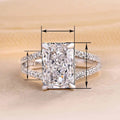 Women Micro Pave Square Zircon Engagement Ring, European Fashion Double Layer Finger Jewelry view 4