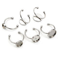 Stainless Steel Double Ball Ring Setting 4/6/8/10/12mm Inner Diameter Gemstone Base Tray view 2