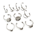 Stainless Steel Double Ball Ring Setting 4/6/8/10/12mm Inner Diameter Gemstone Base Tray view 5