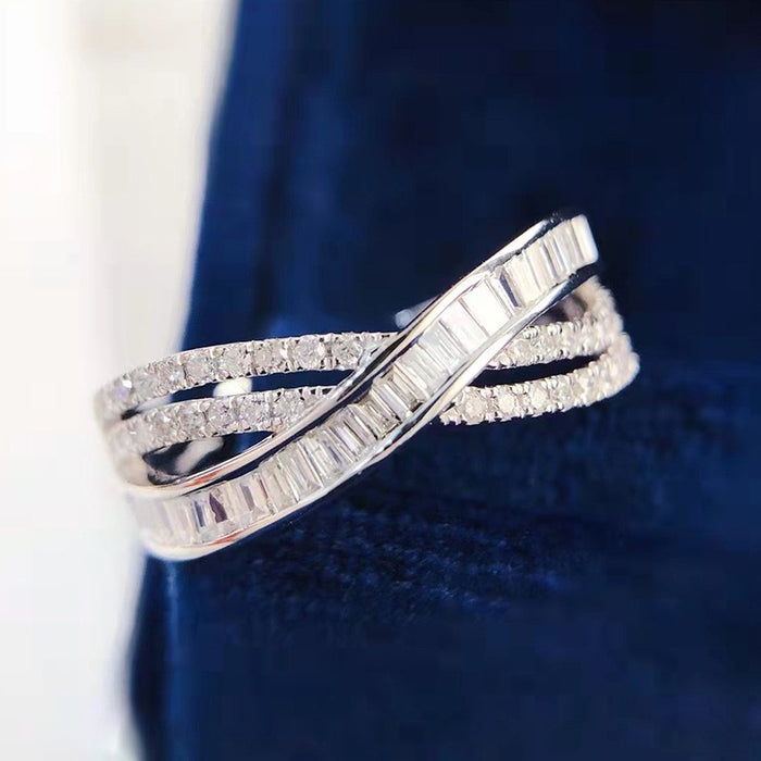 European American Cross Luxury Ring, Minimalist Japanese Style Fashion Index Finger Ring For Women