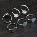 8/10mm Inner Diameter Iron Gemstone Ring Blank Base Setting For DIY Pendant Jewelry Accessories view 3