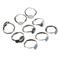 8/10mm Inner Diameter Iron Gemstone Ring Blank Base Setting For DIY Pendant Jewelry Accessories view 5