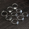 8/10mm Inner Diameter Iron Gemstone Ring Blank Base Setting For DIY Pendant Jewelry Accessories view 4