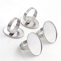13x18mm 18x25mm Oval Stainless Steel Ring Blank Cabochon Bezel Tray Setting, 2g Inner Size view 3