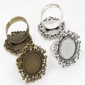 Time Gemstone Theme 14mm Inner Diameter 4g Alloy Ring Gemstone Setting Base For DIY Pendant Accessories view 5