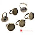 10-20mm Inner Diameter Round Ring Cabochon Base Settings For Time Gemstone DIY Jewelry Accessories view 3