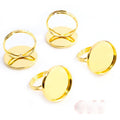 10-20mm Inner Diameter Round Ring Cabochon Base Settings For Time Gemstone DIY Jewelry Accessories view 2