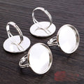 10-20mm Inner Diameter Round Ring Cabochon Base Settings For Time Gemstone DIY Jewelry Accessories view 4