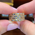 European American Fashion Exaggerated Wide Band Ring Geometric Statement Finger Jewelry Accessory view 2