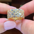 European American Fashion Exaggerated Wide Band Ring Geometric Statement Finger Jewelry Accessory view 1