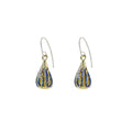 Luxury New Chinese Style Geometric Teardrop Hook With Blue Enamel Stripes And Alloy Filigree Earrings view 5
