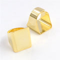 20mm Inner Diameter Square Alloy Ring Bezel Tray, 7g Time Gemstone DIY Pendant Jewelry Accessory view 4