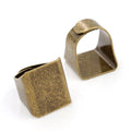 20mm Inner Diameter Square Alloy Ring Bezel Tray, 7g Time Gemstone DIY Pendant Jewelry Accessory view 2