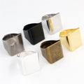 20mm Inner Diameter Square Alloy Ring Bezel Tray, 7g Time Gemstone DIY Pendant Jewelry Accessory view 5