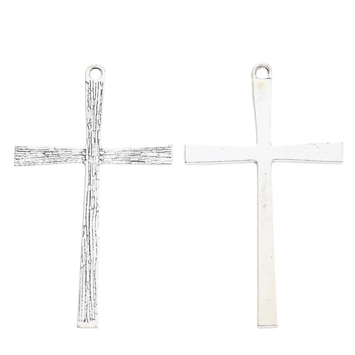 Zinc Alloy Cross Charm Pendant No.521831 for DIY Necklace Bracelet Jewelry Making