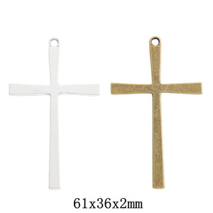 Zinc Alloy Cross Charm Pendant No.521831 for DIY Necklace Bracelet Jewelry Making