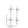 Antique Silver Zinc Alloy Cross Charm Pendant for DIY Necklace Bracelet Jewelry Making view 1