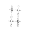 Antique Silver Zinc Alloy Cross Charm Pendant for DIY Necklace Bracelet Jewelry Making view 2