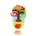 Acrylic Abstract Portrait Brooch For Unisex Clothing Decoration view 5