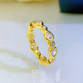 2024 New Pear Shape Small Water Drop Ring European American Style Unisex Fashion Finger Ring view 3