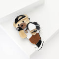 Acrylic 3D Bear Brooch For Cute Animal Apparel Decoration view 2