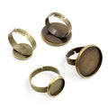 12/20/25mm Round Glass Cabochon Ring Blank Settings For DIY Jewelry Making Accessories view 4