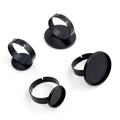 12/20/25mm Round Glass Cabochon Ring Blank Settings For DIY Jewelry Making Accessories view 2