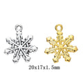Zinc Alloy Snowflake Charm Pendant No.455796 for DIY Necklace Bracelet Jewelry Making view 1