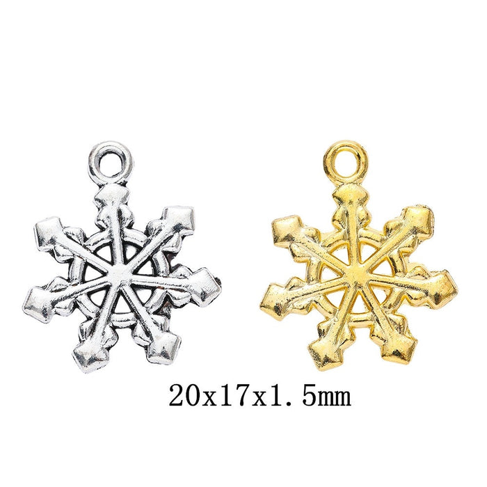 Zinc Alloy Snowflake Charm Pendant No.455796 for DIY Necklace Bracelet Jewelry Making