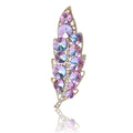 Alloy Rhinestone Leaf Brooch Pin For Dresses And Cheongsam view 5