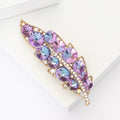 Alloy Rhinestone Leaf Brooch Pin For Dresses And Cheongsam view 3