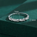Mobius Couple Ring With Twisted Zircon Design, Minimalist Fashion Valentine Gift Jewelry For Men Women view 4