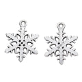 Antique Silver Zinc Alloy Snowflake Charm Pendant No.539683 for DIY Necklace Bracelet Jewelry Making view 2