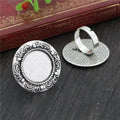 20mm Inner Diameter Alloy Ring Cabochon Bezel Tray For DIY Pendant Jewelry Accessories view 3