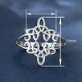 Korean Japanese Retro Geometric Cross Hollow Ring, Patterned Student Statement Party Finger Ring view 4