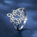 Korean Japanese Retro Geometric Cross Hollow Ring, Patterned Student Statement Party Finger Ring view 2