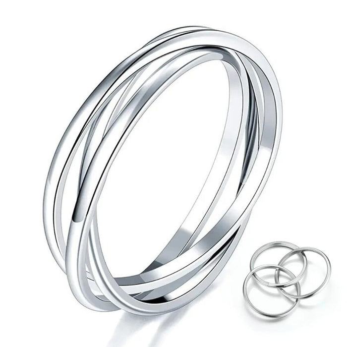 2024 New Simple Plain Band Ring For Women Geometric Line Wrapped Minimalist Fashion Finger Ring