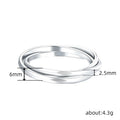2024 New Simple Plain Band Ring For Women Geometric Line Wrapped Minimalist Fashion Finger Ring view 4