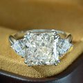 New Faux Ice Flower Geometric Ring For Women, Luxury Princess Style Fashion Statement Jewelry view 1