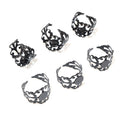 8mm Inner Diameter Black Lace Alloy Ring Gemstone Base Tray DIY Pendant Jewelry Findings 1.5g view 2