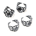 8mm Inner Diameter Black Lace Alloy Ring Gemstone Base Tray DIY Pendant Jewelry Findings 1.5g view 4