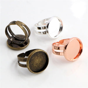 12mm Inner Diameter 1g Time Gem Ring Bezel Setting Base For DIY Jewelry Making Accessories