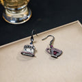 Luxury Asymmetric Teacup And Cake Drop Alloy Rhinestone Crystal Sweet Cool Design Hook Earrings view 4
