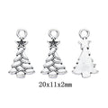 Antique Silver Zinc Alloy Christmas Tree Charm Pendant for DIY Necklace Bracelet Jewelry Making view 1